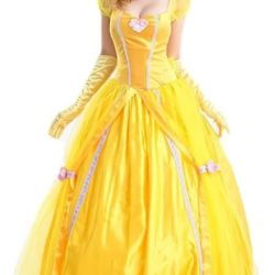 Belle Yellow Dress Ball Gown Bell Princess Dress

