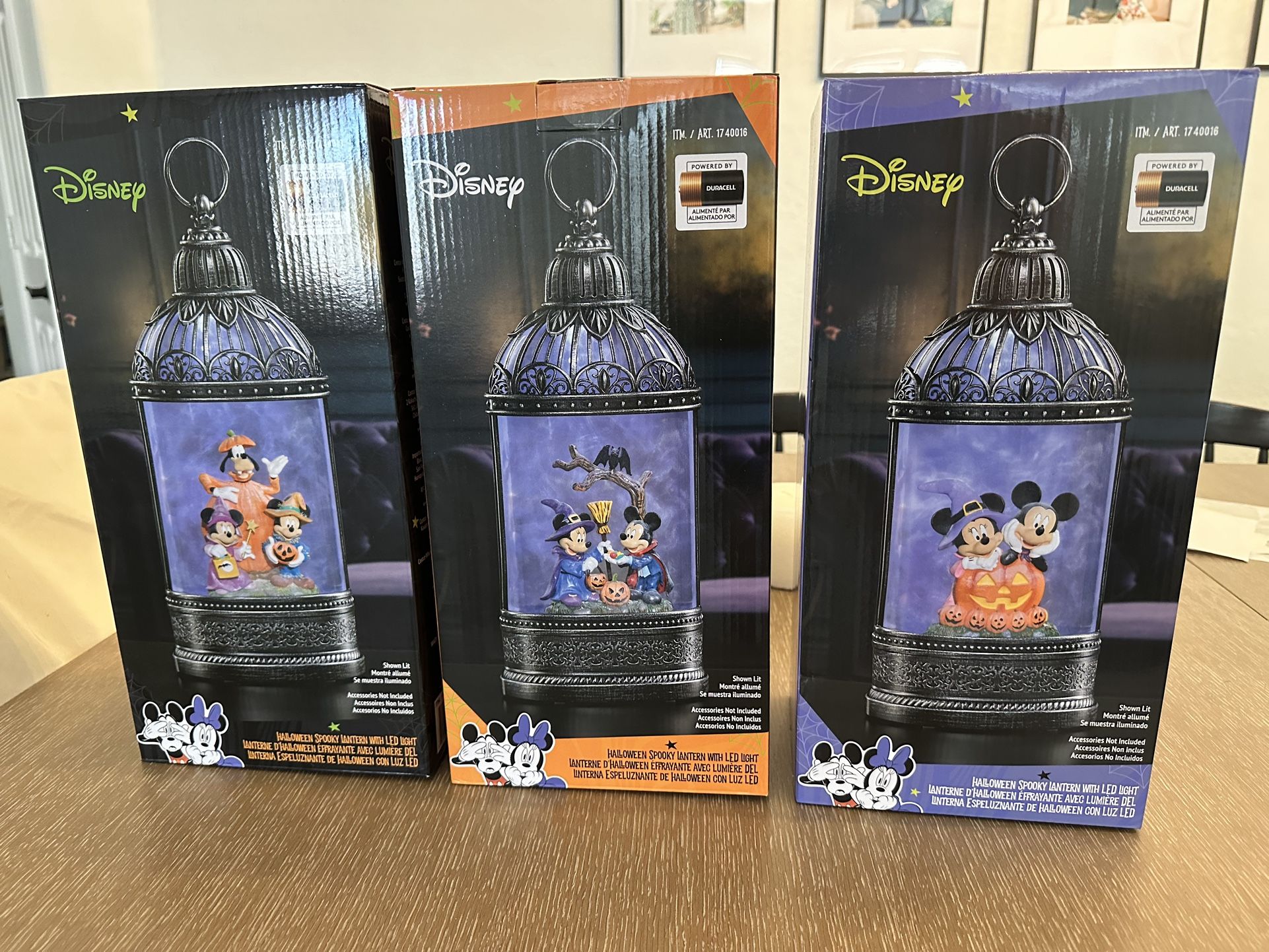 Disney Halloween Fog Lanterns! Mickey Minnie Goofy! New!!
