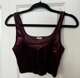 Velour crop top