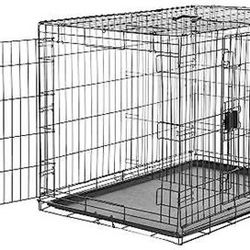 Amazon Basics - Durable, Foldable Metal Wire Dog Crate with Tray, Single Door, 36 x 23 x 25 Inches, Black excellent condition