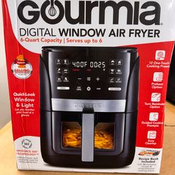 Gourmia Digital 3qt Air Fryer with Guided Cooking Prompts Black/Stainless Steel Finish