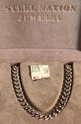 NEW IN BOX WITH TAG NEW STAINLESS THICK LYNX CHAIN NECKLACE