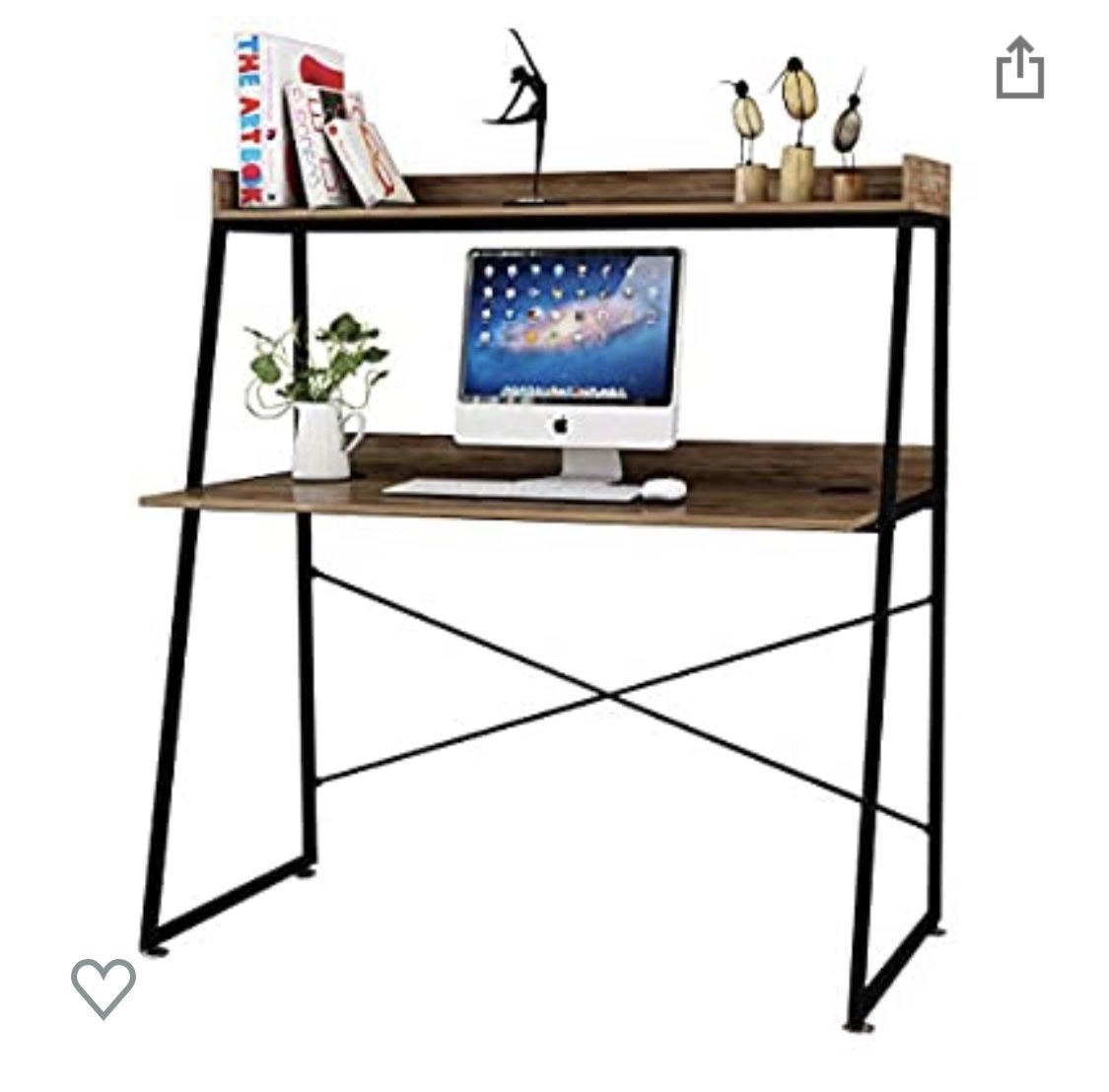 Computer desk with bookshelf