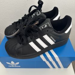 Adidas Superstar II J, Youth Size 4, Black / White