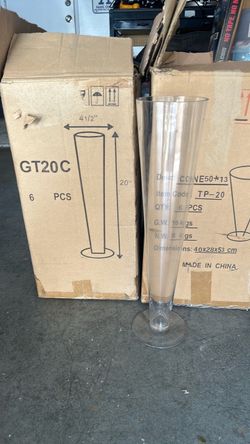 Tall glass vases