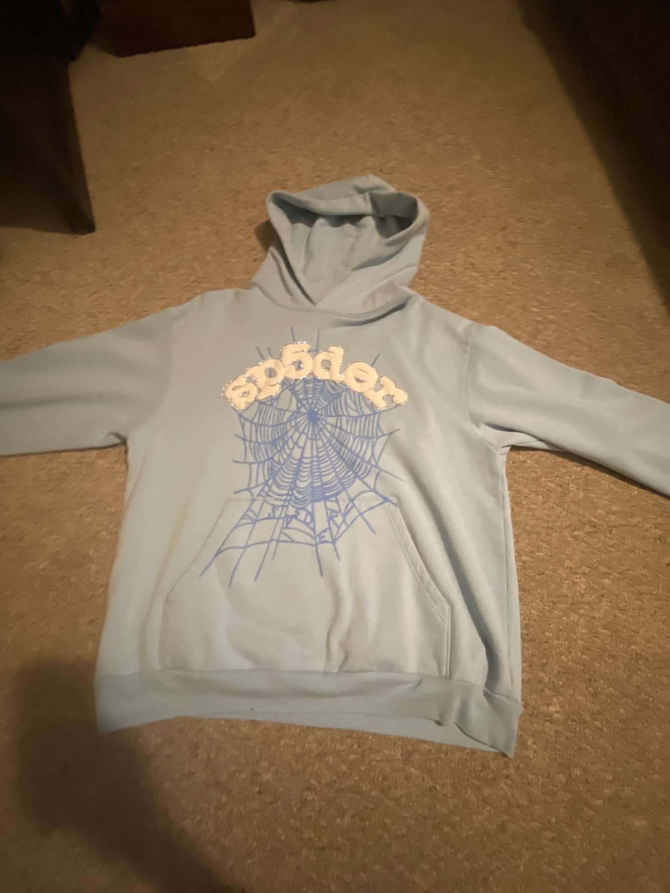 Sp5der Hoodie Light Blue