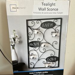 Tea Candle Holding “Family Themed” Black Wall Decor 