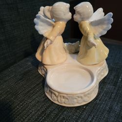 Lladro Kissing Angels Candle Holder