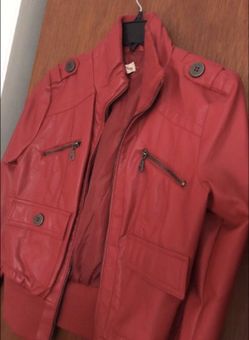 Red Paris Blue leather jacket