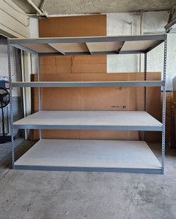 Boltlessl Shelving 96 in W x 48 in D Warehouse Storage Rack 4 Tier Similar to Uline Stronger Than Home Depot Lowes And Costco Delivery Available