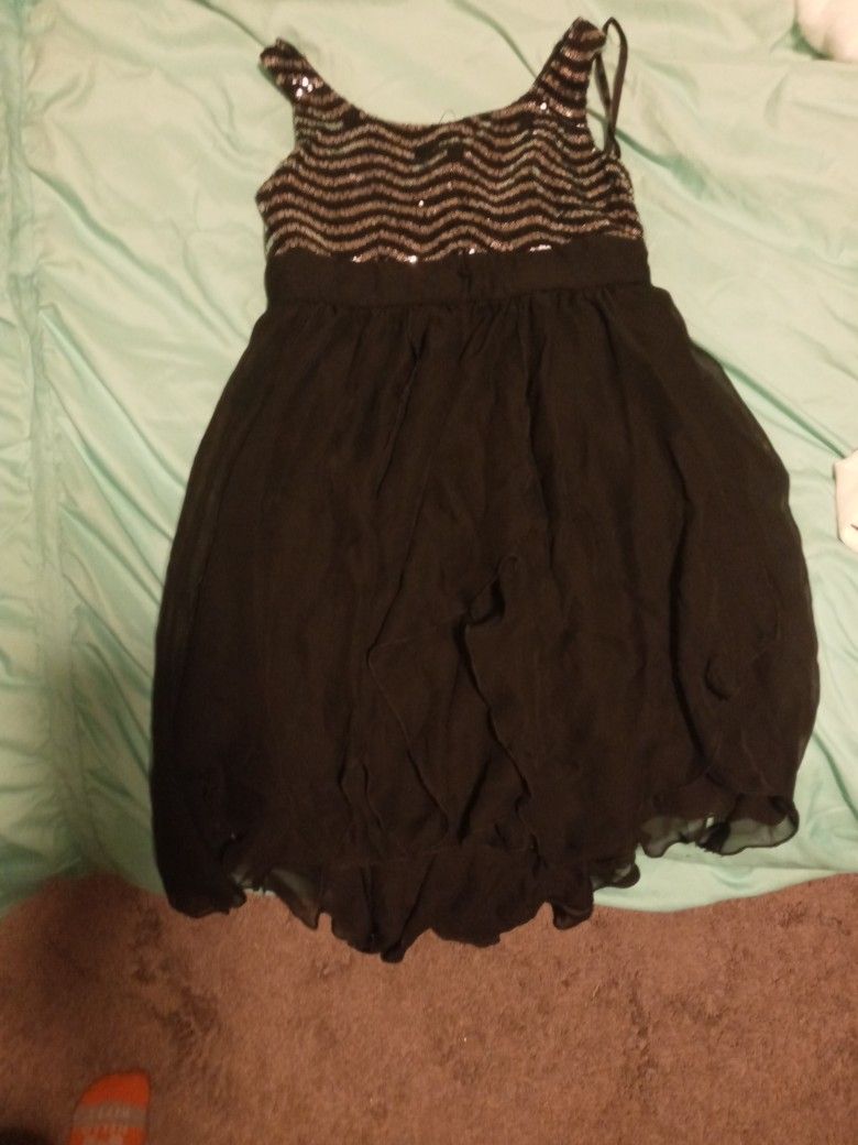 Girls 7/8 Black And Sequins dress