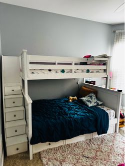 Bunk beds! Twin over full with trundle and storage.