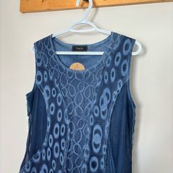 Minkas Textured Sleeveless Tunic