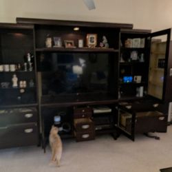 Curio Cabinets And Entertainment Center 