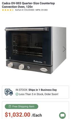 Cadco Ov-250 Unox Xa006 Countertop 1/2 Size Convection Oven