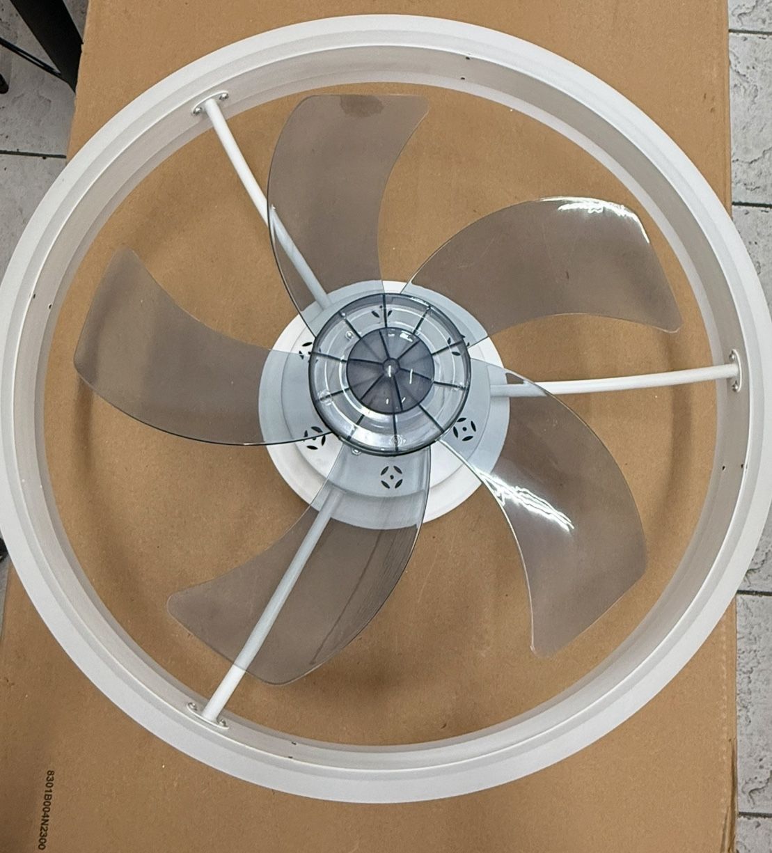 Modern 20 inch Indoor White Low Profile Dimmable Ceiling Fan