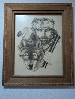 Fur trader signed picture