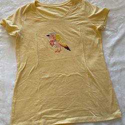 St. John’s Bay Yellow Floral Bird Tee. Small size.