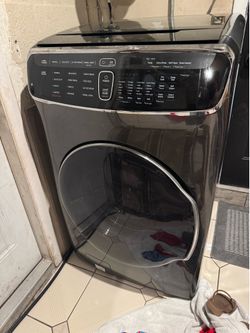 Samsung FlexWash & FlexDry Black Stainless Washer and Dryer Set – Excellent Condition
