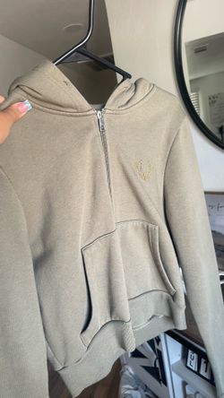 Green True religion cropped sweater