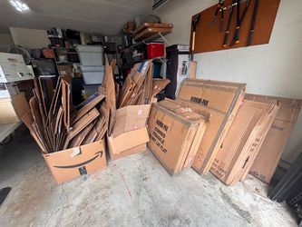Moving? Packing boxes and 3 bags of clean packing material.
