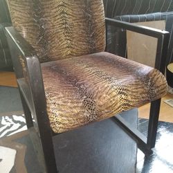 Faux Snakeskin Chair 