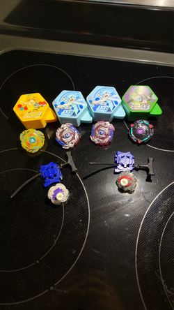 Beyblade Burst Lot with Launchers and Cases