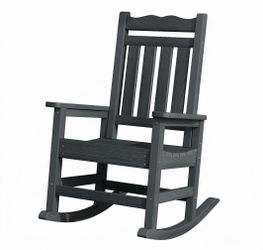 Outdoor & Indoor Rocking Chair, All-Weather Porch Rocker with 400 lbs Weight Capacity, Front Porch Rocking Chairs, for Backyard, Lawn, Fire Pit, Patio