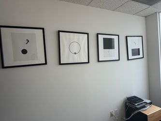 Set of 4 Modern Black & White Framed Art Prints