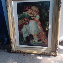 Vintage Victorian Children Over The Wall