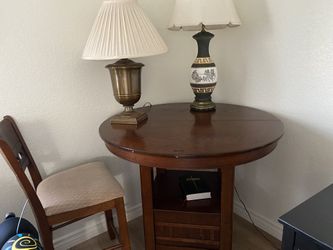 Wood Table With 2 Chairs 