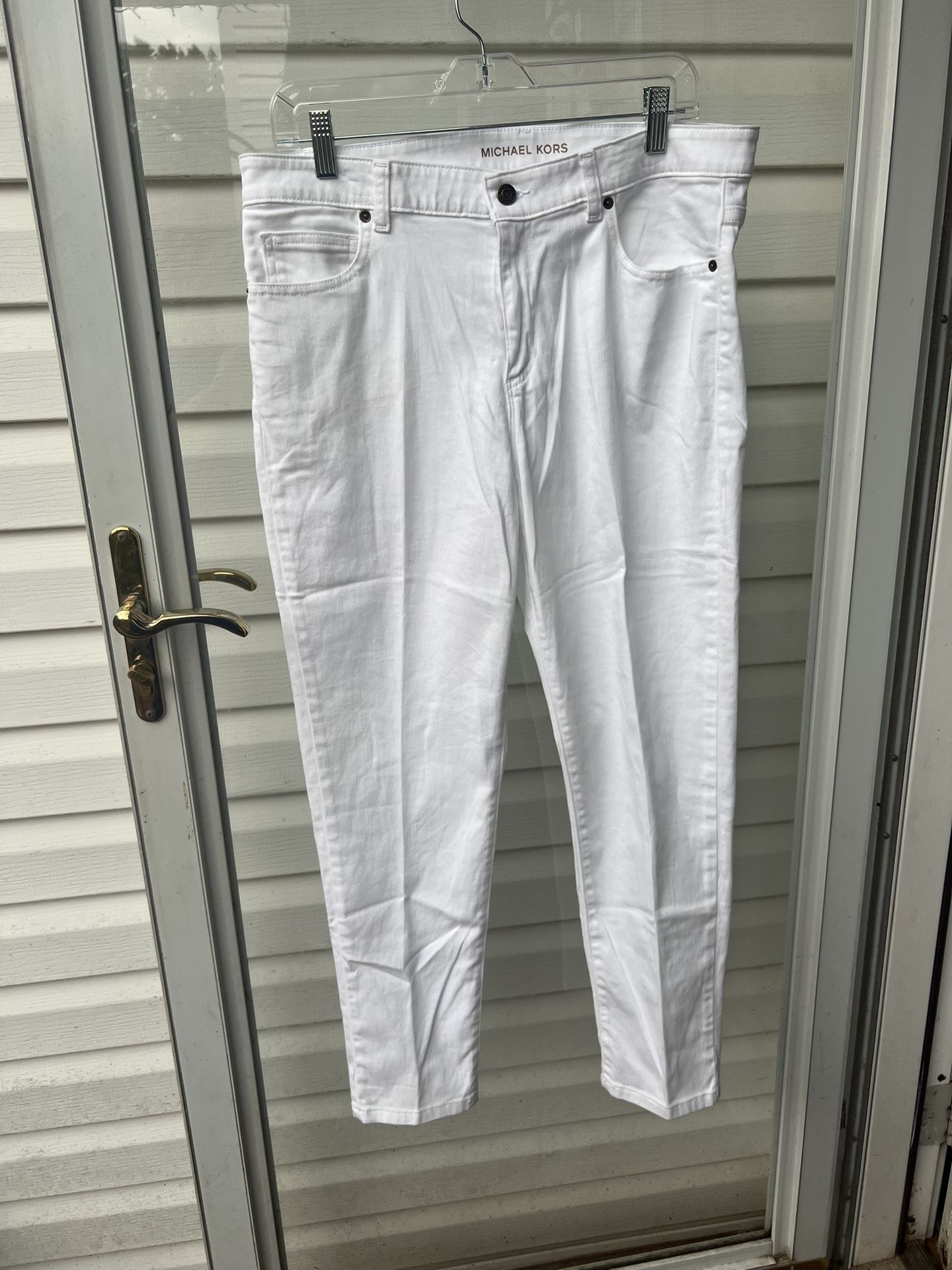Michael Kors White Women Stright Leg Jeans Size 14