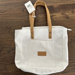 Cozy  Earth Cream Colored Reusable Canvas Tote