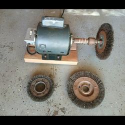 General Electric Heavy Duty Bench Grinder with Steel Wheel Brush 