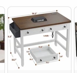 Desk with Drawers 40”