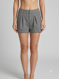 Joie Gray Plaid Tailored Shorts Size 0 XS