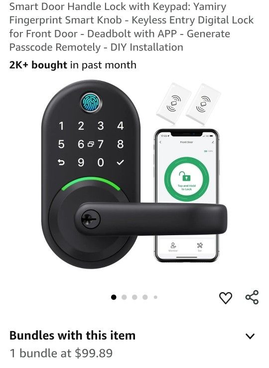 Smart Door Handle Lock With Keypad