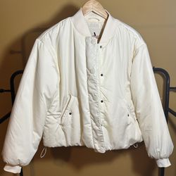 Womens’ Cream Puffer Jacket