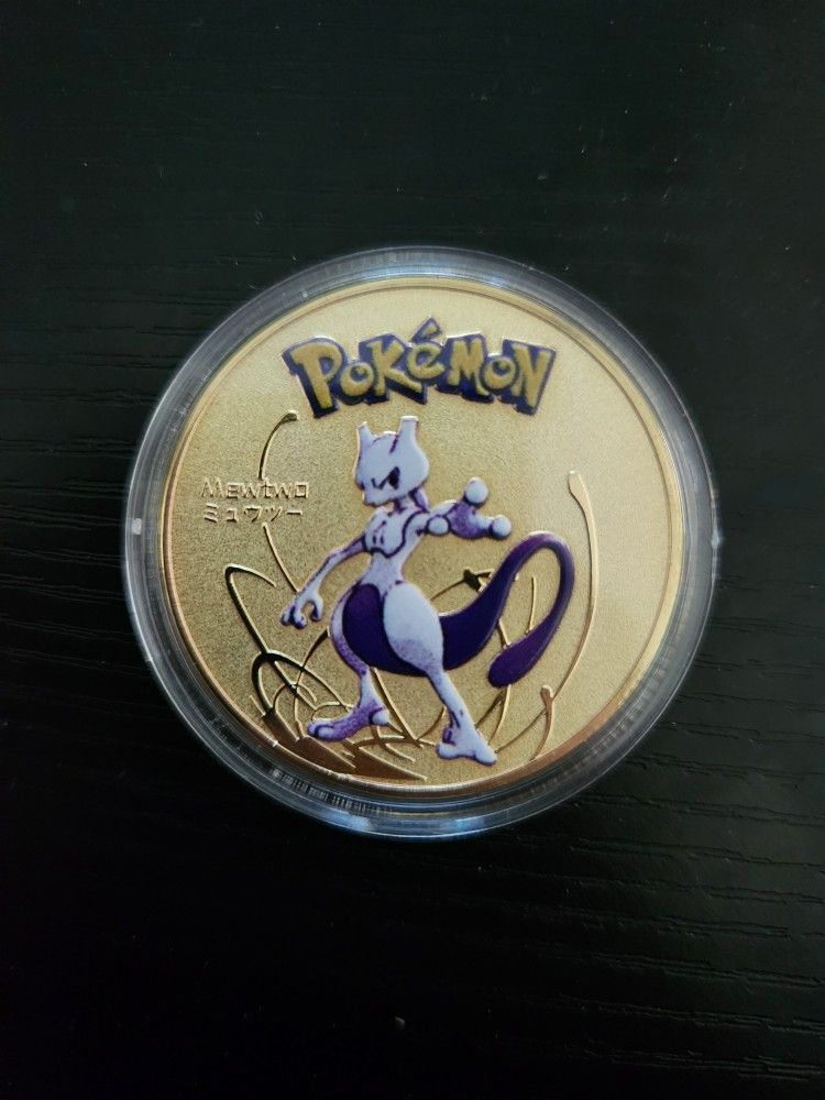 Pokemon Mewtwo Gold Coin