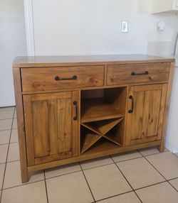 wooden buffet shelf