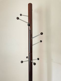 Mid Century Modern Wood Coat Rack