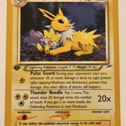 Light Jolteon 1st Edition Pokémon Neo Destiny