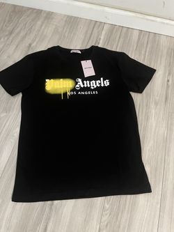 
New Palm Angeles LA Sprayed Logo Tee Black/Yellow
