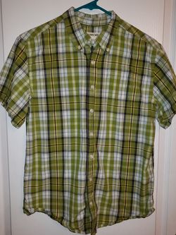 Boys Large Cherokee Green Plaid Shirt