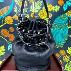 Alexander Wang Black Leather Bucket Bag  Size: 13 x 8 x 8