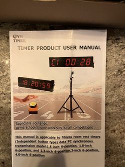 Fitness Timer with Stopwatch Button, Suitable for School/exam/Home Exercise/Gym/Gym SMAHEAT Electronic Fitness Timer (1.8-inch Data PC synchronous Tra