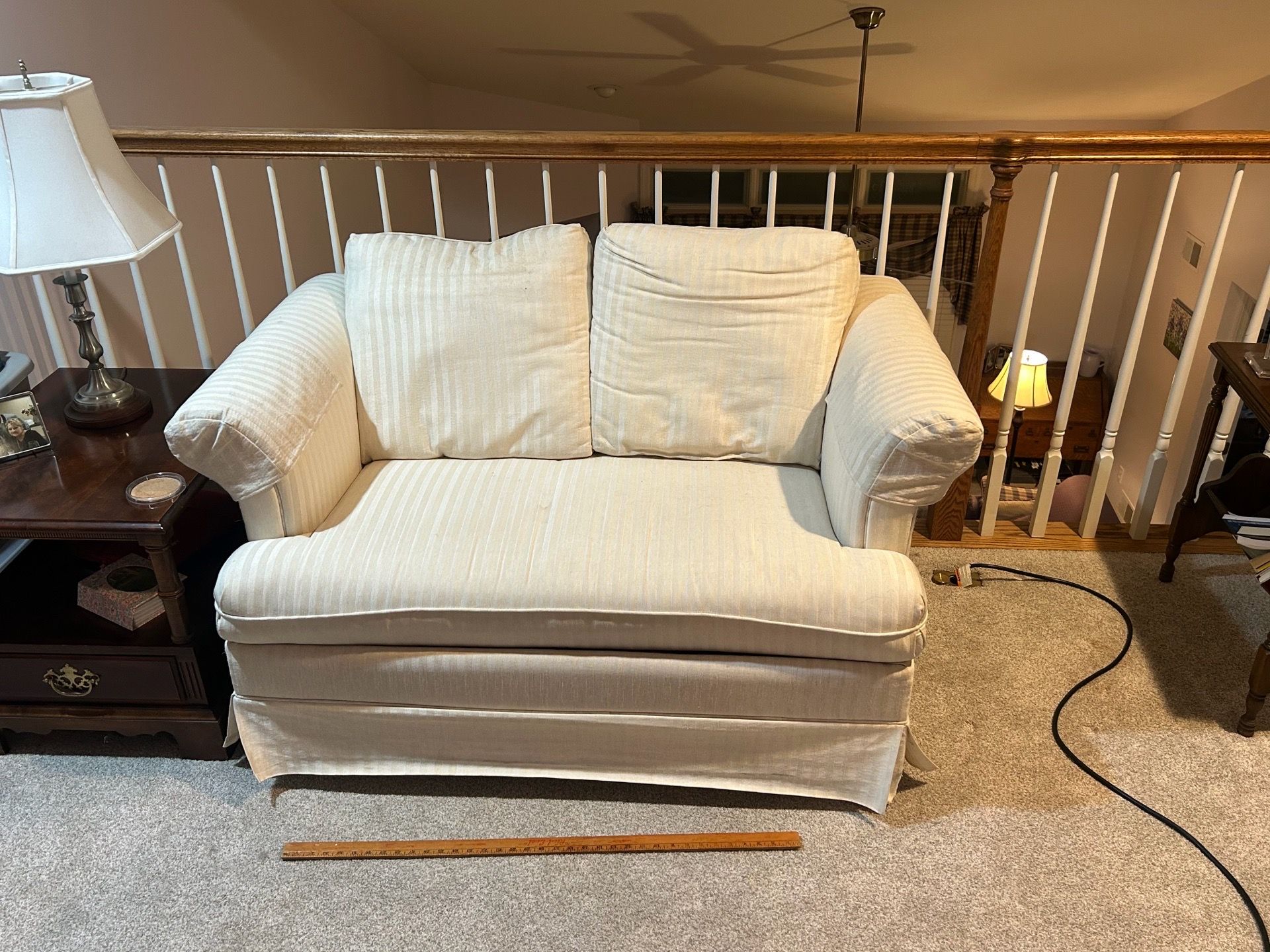 Loveseat with full size pull out bed