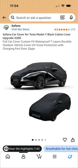 New Tesla model Y car cover