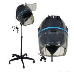 Professional Adjustable Hooded Bonnet Hair Dryer with Rolling Stand 1300W Salon Dryer, Black