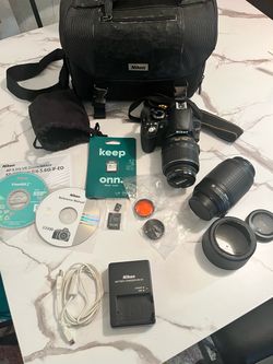 Nikon D3100 DSLR Camera Bundle – 2 Nikon Lenses + Accessories – $600 OBO